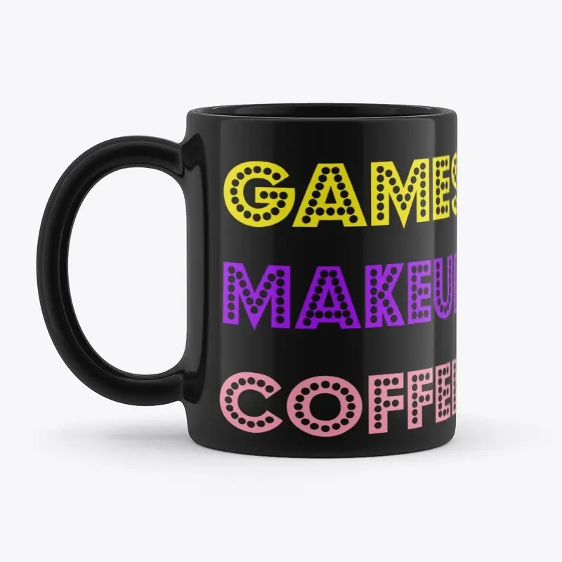 Games, Makeup, Coffee Mug