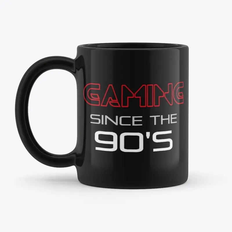 Gaming Since The 90's Mug (BLACK) Modern